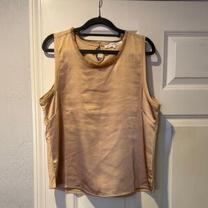 MELISSA NEPTON Tan/Gold Sleeveless Tank Top